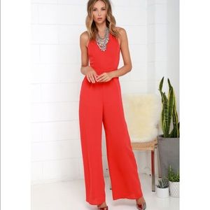 Lulus pantsuit sexy cutouts coral  jumpsuit hot🔥