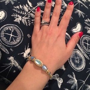 Liztech gold and blue handmade bracelet