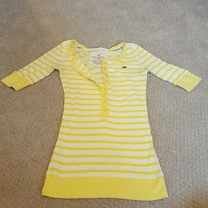 Yellow and white Henley