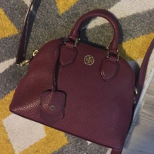 Tory Burch Mini Pebble-Leather satchel