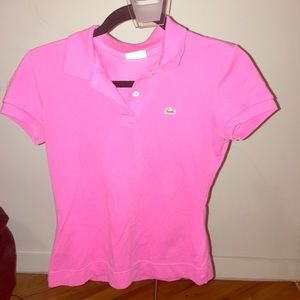 Pink Lacoste Polo, size small/x-small