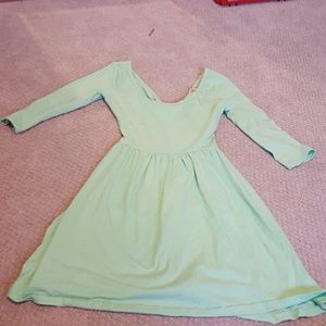 Blue open back dress