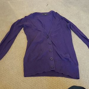 Purple cardigan