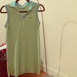 Lacoste shirt-dress, blue and green, small