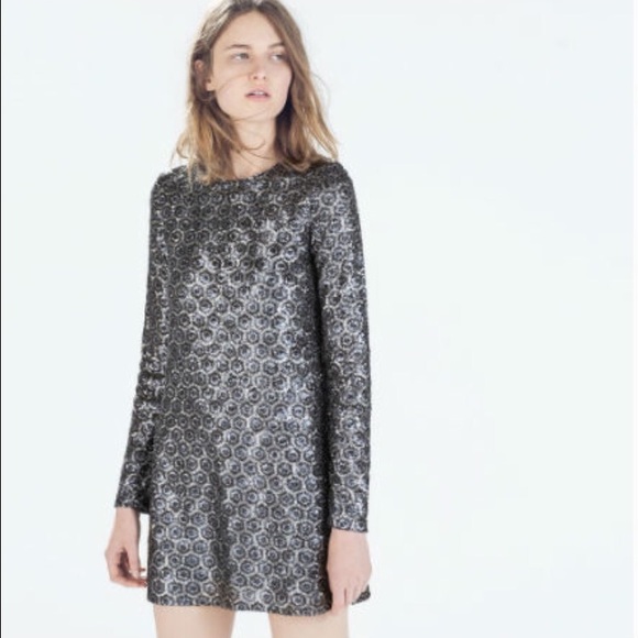 Zara sequence long sleeve dress