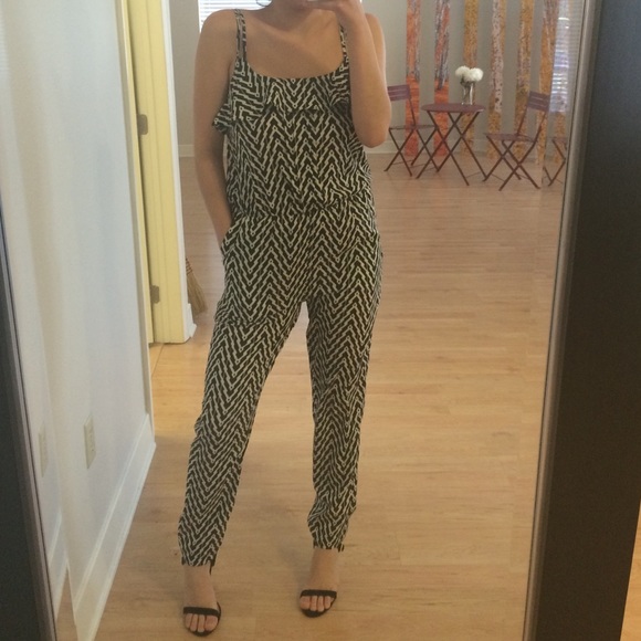 Black & White Boho Jumpsuit