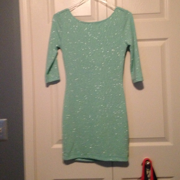 Teal glitter dress