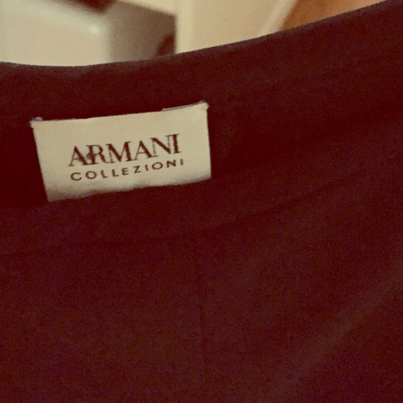 Armani Collezioni Wide Leg Black Pants, Small