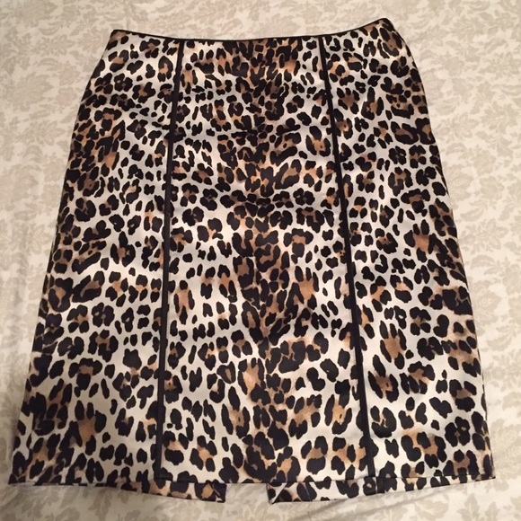 White House black market cheetah skirt