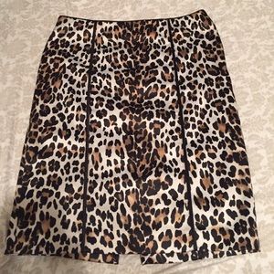 White House black market cheetah skirt