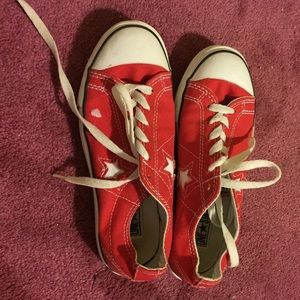 Red converse one stars!!