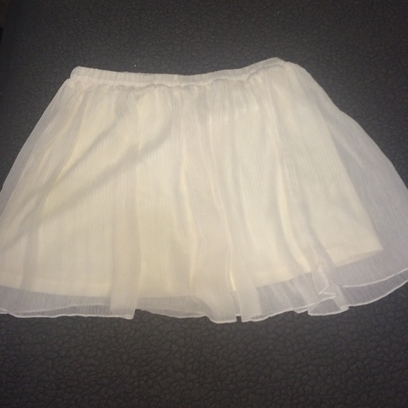 Cream skater skirt