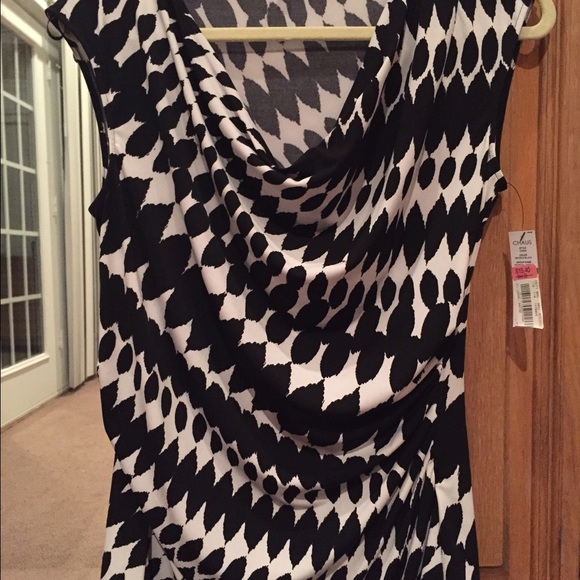 Chause Black and white blouse.