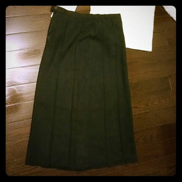 Suede Black Midi Skirt sz Small
