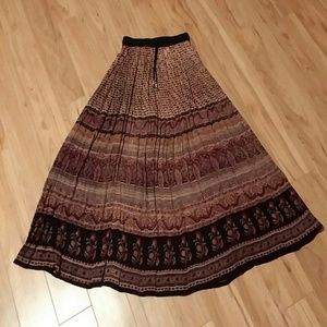 Rayon broomstick skirt