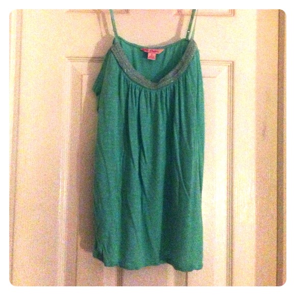 Teal blue tank top - Picture 1 of 3