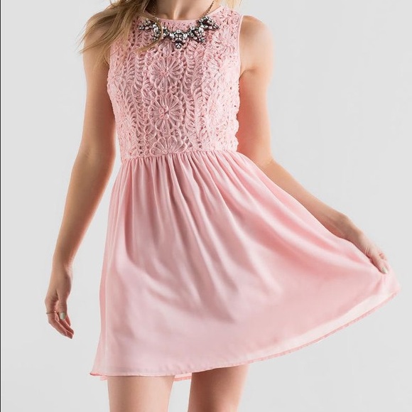 Luciana Blush Textured Dress