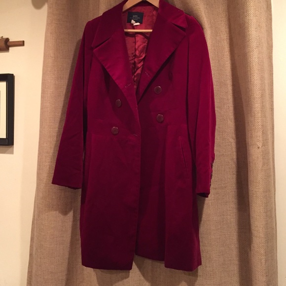 Zara dark red overcoat