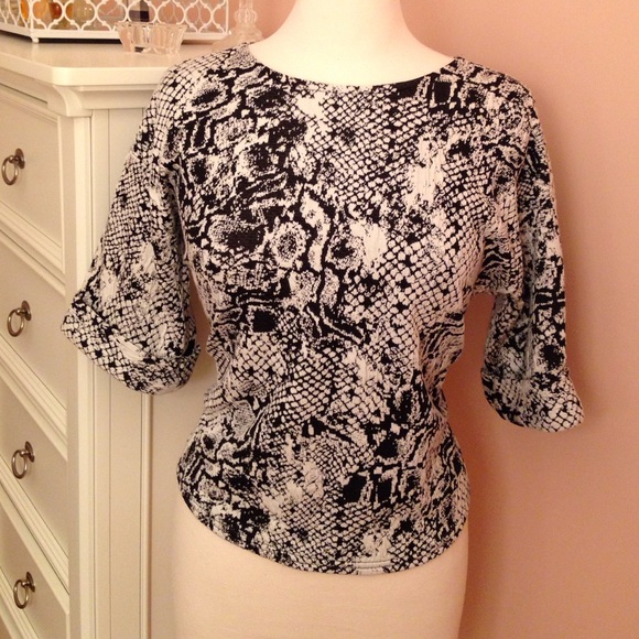 3/4 Sleeve Print Top