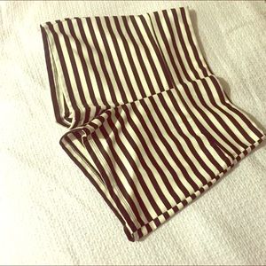Striped high waisted shorts