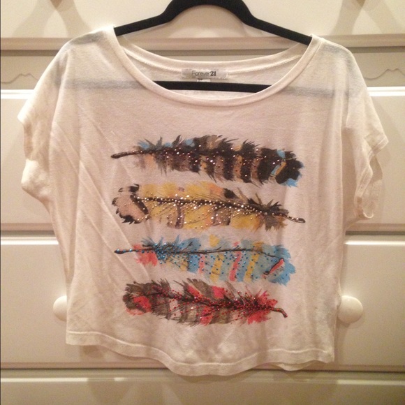Feather print shirt