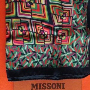 Vintage never worn Missoni silk neck scarf.