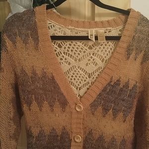 Bke mixed media cardigan