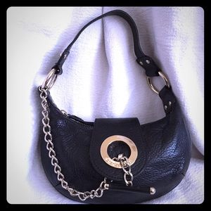 Charles David Black Leather Clutch