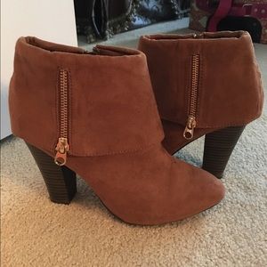 Brown ankle booties