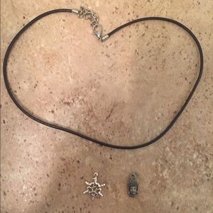 Chocker necklace with charms