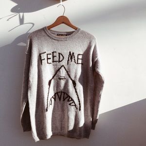 "FEED ME" Shark Sweater