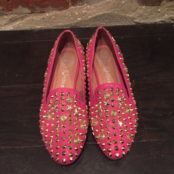 Jeffrey Campbell Gold Studded Loafers