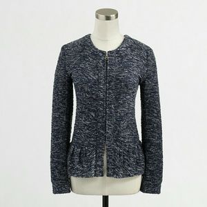 JCrew Bouclé Peplum Jacket