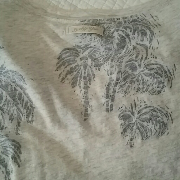 Lucky Brand Inside-out Palm Tree Shirt XL - Picture 4 of 4