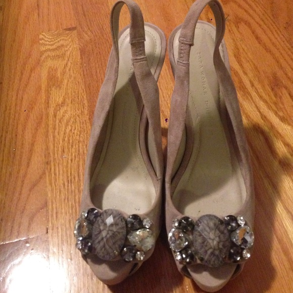 Zara open toe pumps
