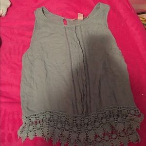 Lace detailed tank
