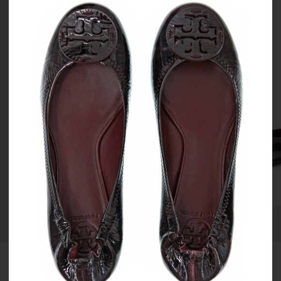 tory burch reva patent leather flats