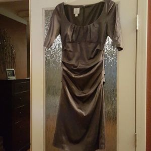 Grey Silk 40's style cocktail dress