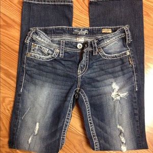 Boot cut distressed Silver jeans