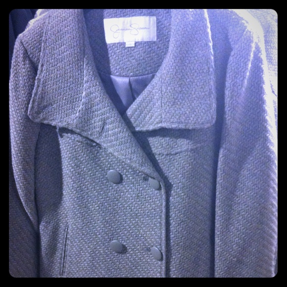 Jessica Simpson Double-Breasted Wool-Blend Peacoat