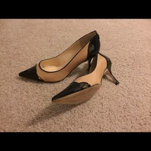 Ivanka trump black and nude heels