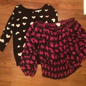 Lauren Conrad sweater and Michael Kors silk blouse