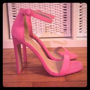 Hot pink ASOS heeled sandals
