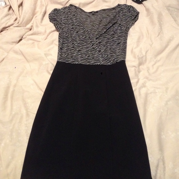 Express vneck zebra dress