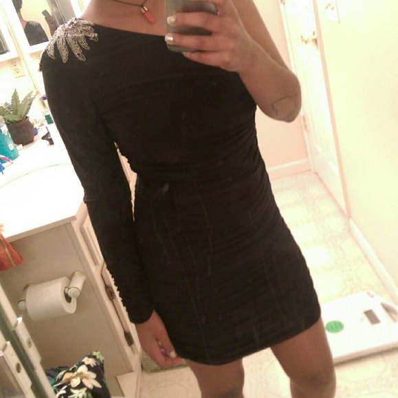 Black One Shoulder Dress - Picture 1 of 4