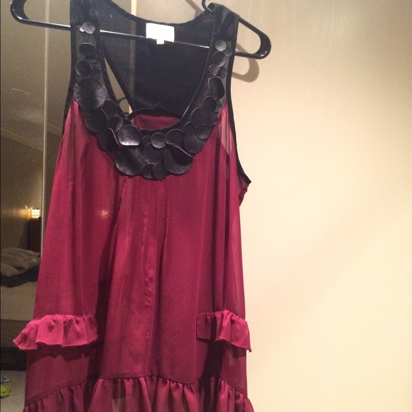 Sleeveless sheer top