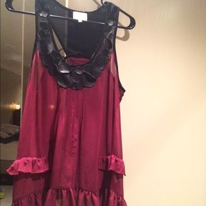 Sleeveless sheer top