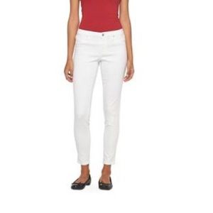 White Skinny Mid Rise Jeggings