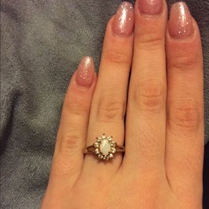 Vintage Tarnished Opal Ring