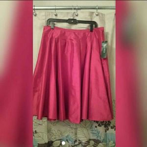 Crimson Pleated Full Midi